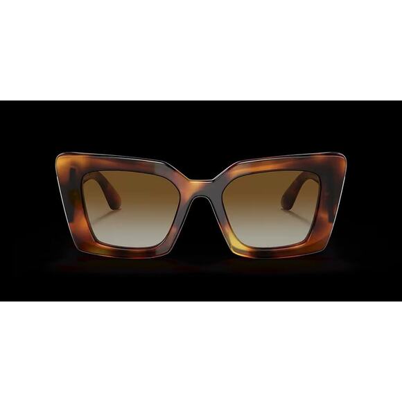 Burberry Daisy Light Havana Brown Tortoise Polarized Logo Sunglasses 51mm Italy - Picture 2 of 16